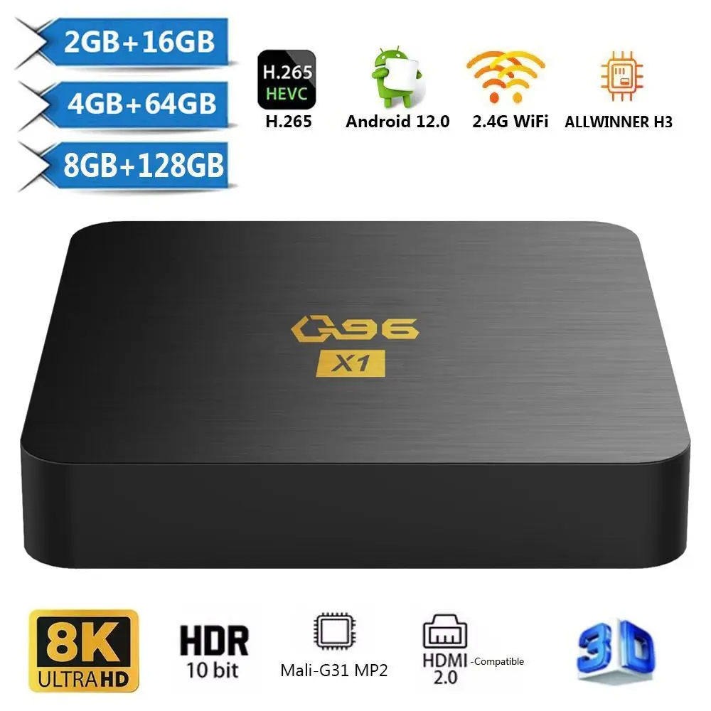 Телеприставка Allwinner H3 четырехъядерный процессор Android 12