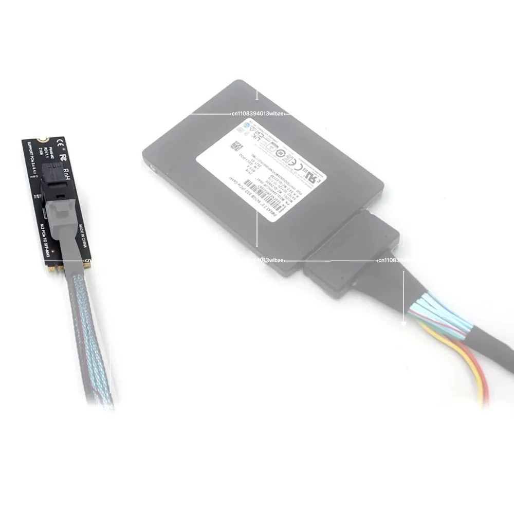 Фото Адаптерная карта M.2 NGFF M Key PCIe X4 для SFF-8643 SFF-8639 для NVMe SSD PH49-M2 №3