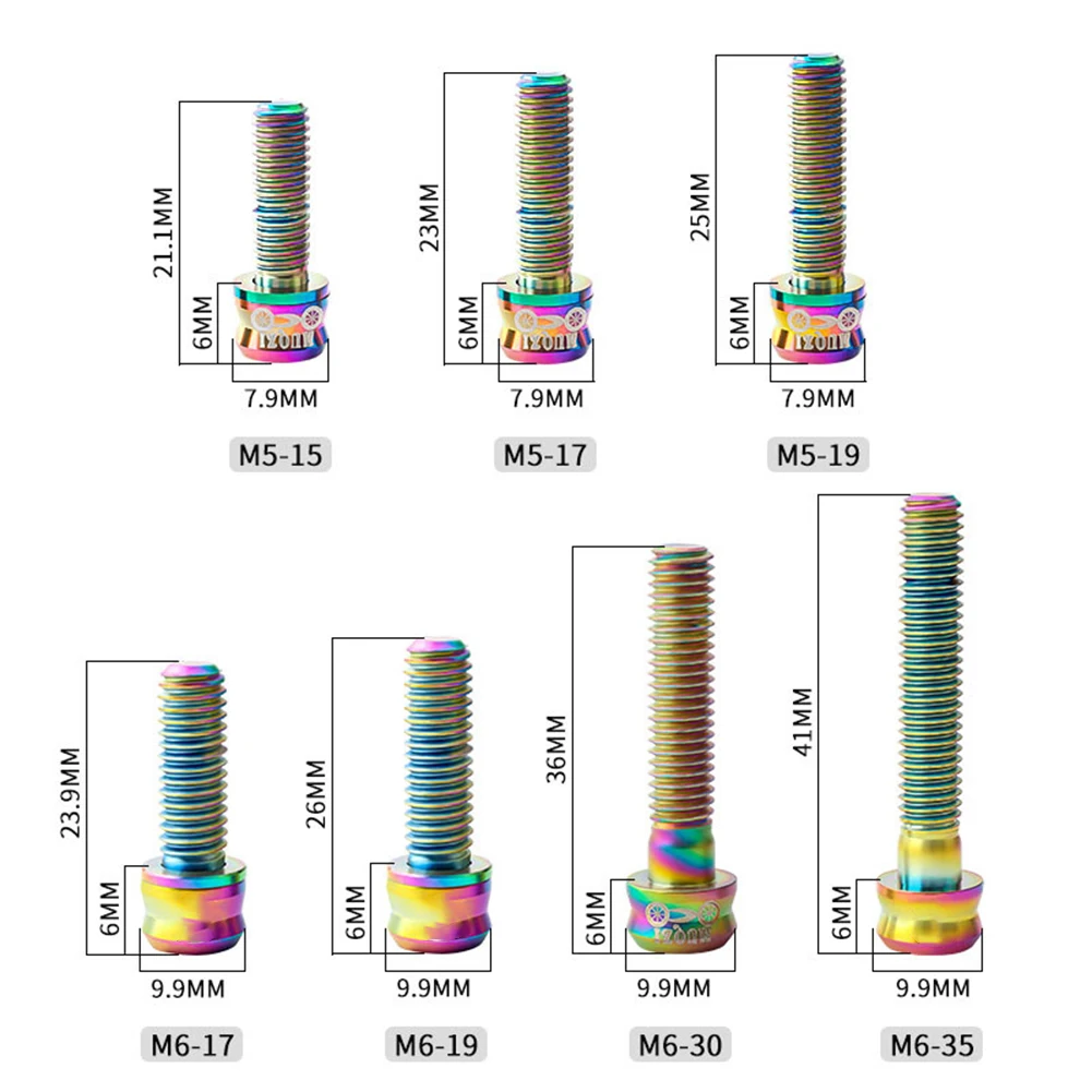 Велосипедный винт M5/M6 из титанового сплава с дисковым тормозом суппорта горный