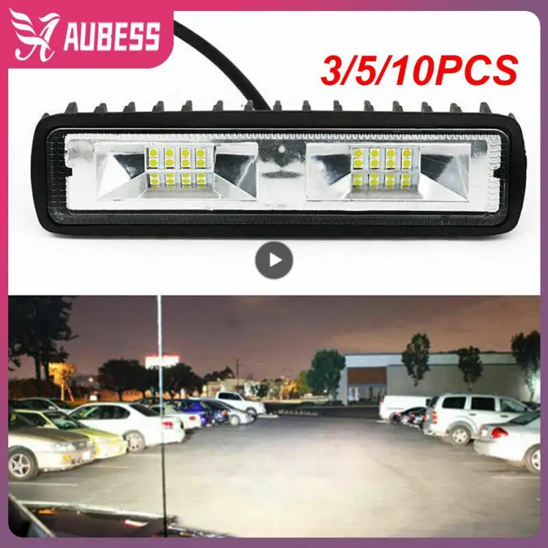 

3/5/10PCS Universal Driving Fog Lamp 48w Car Work Light 16 Led Led Bar Work Light Weatherproof Car Accessories Superbright 16led