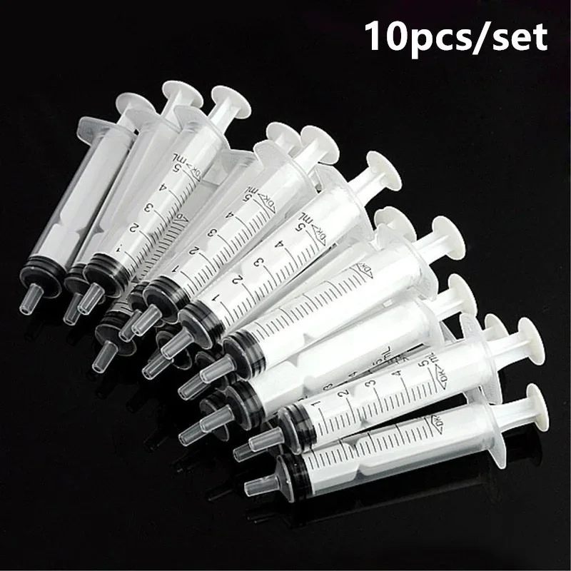 

10pcs Disposable Plastic 5ml Injector Syringe No Needle for Lab Nutrient Measuring Small Pet Food Feeder (Without Needle) 2024