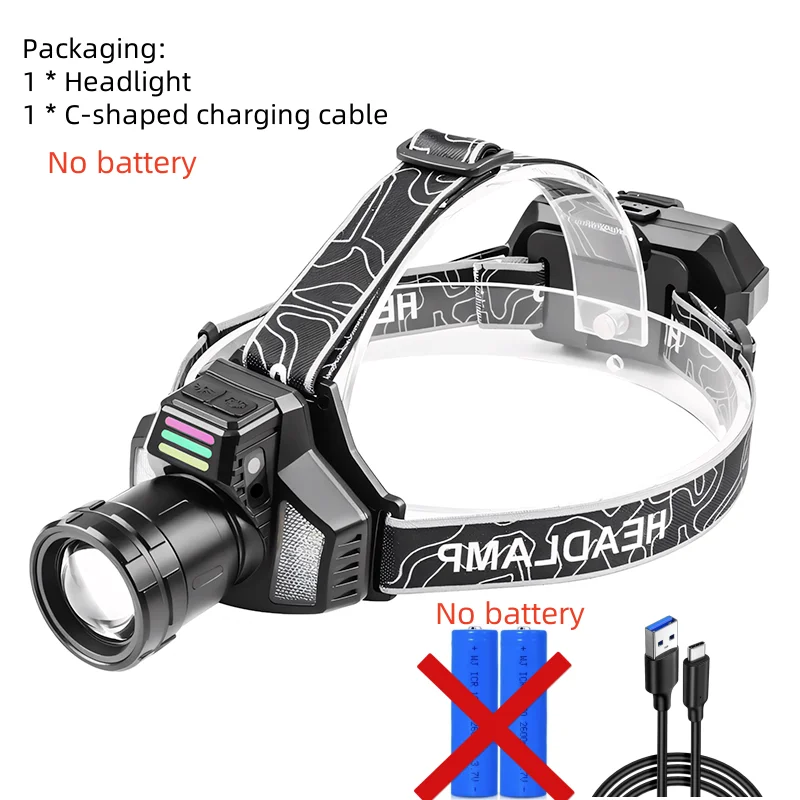 

Налобный фонарь T166 мощный перезаряжаемый