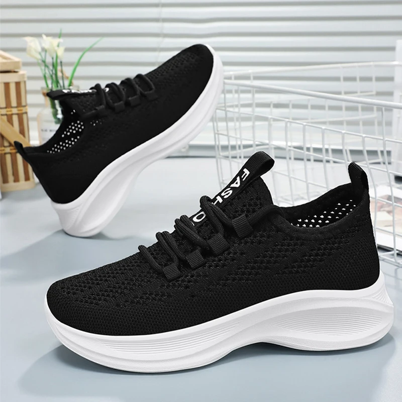 Женские кроссовки 2024, летние сетчатые дышащие кроссовки Flyknit на ...