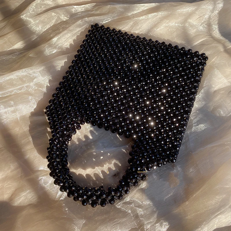 Сверкающие черные карманные книги и сумочки Женская самодельная квадратная