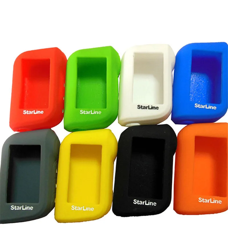 

Silicone Auto Key Case for Starline A93 A63 Russian Version Two Way Car Alarm LCD Remote Controller Keychain Fob Cover