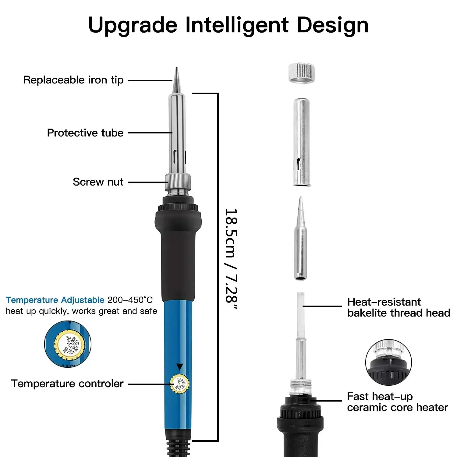Набор Для Выжигания По Дереву 29 Предметов Электрический Паяльник 60 Вт Pаяльник