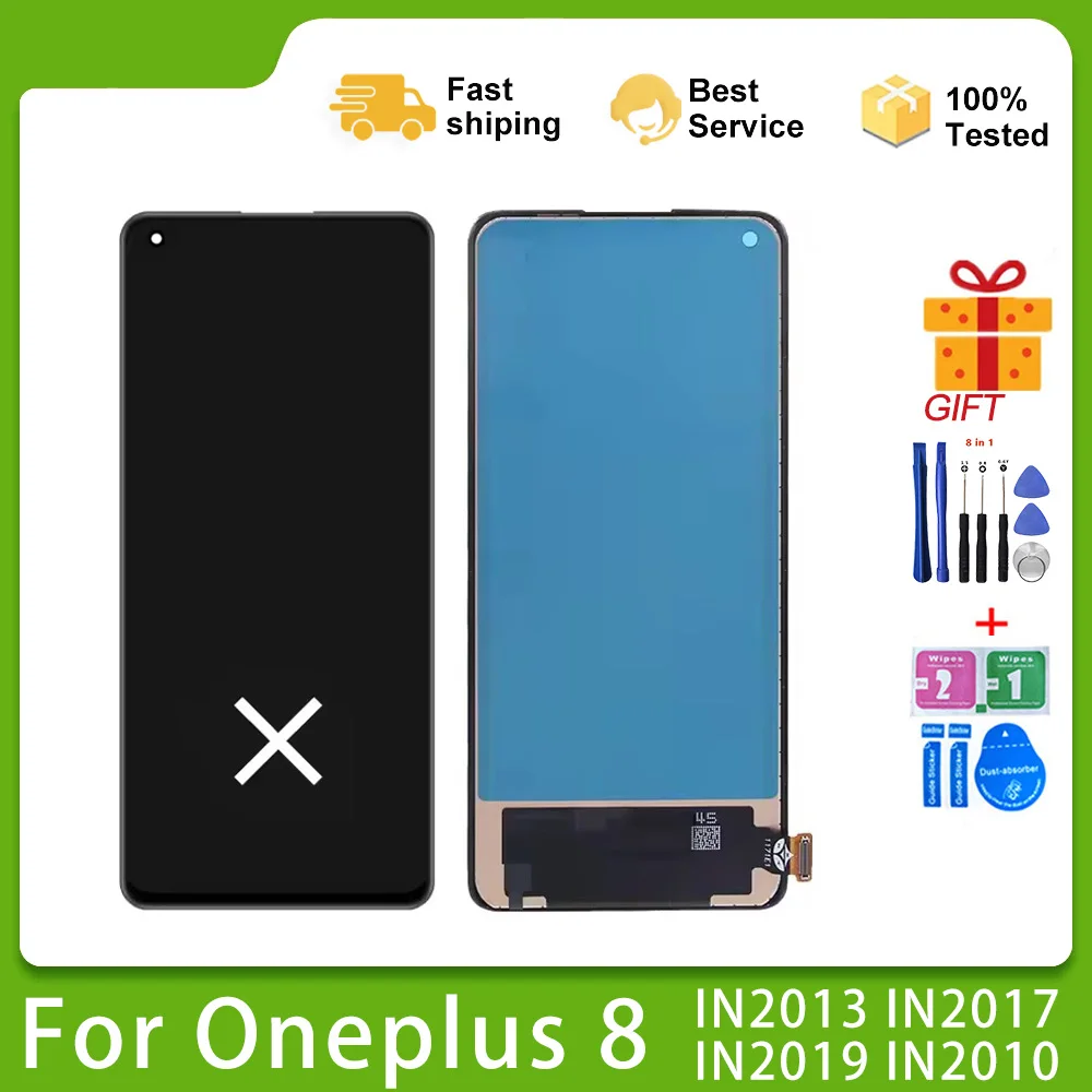 AAA + 6 55 &quotдля OnePlus 8 ЖК-дисплей дигитайзер сенсорного экрана для 1 IN2013 IN2017 IN2019 IN2010