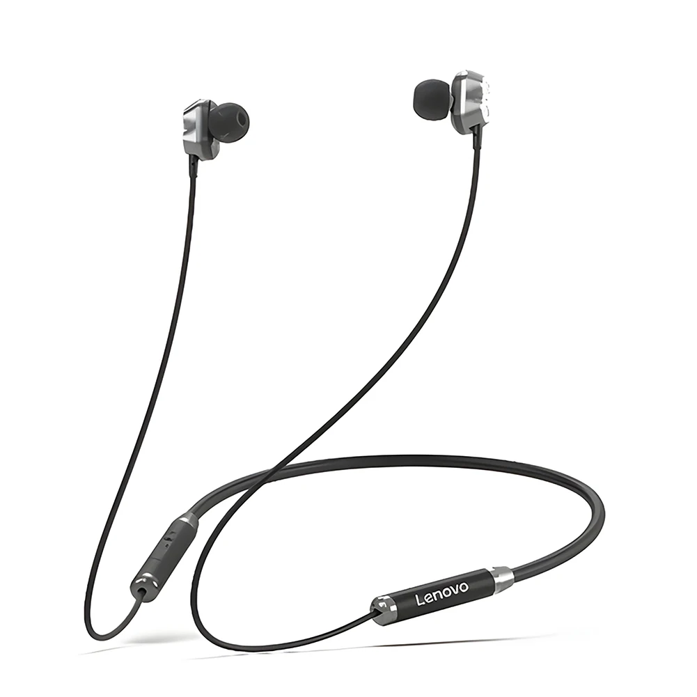 

Оригинальные наушники Lenovo HE08 TWS с шейным ободом, спортивные беспроводные Bluetooth наушники для бега, Hi-Fi стерео гарнитура с микрофоном, 4 динамик...