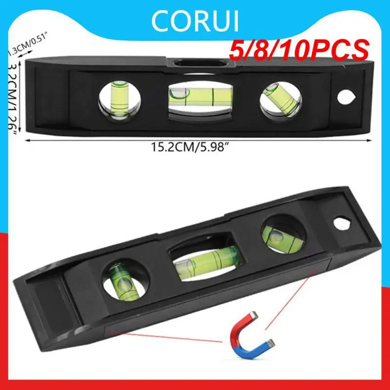 

5/8/10PCS Abs Shell Gradienter Torpedo Flexible High Precision Spirit Level Portable Magnetic For Carpentry Tool Mini Pocket