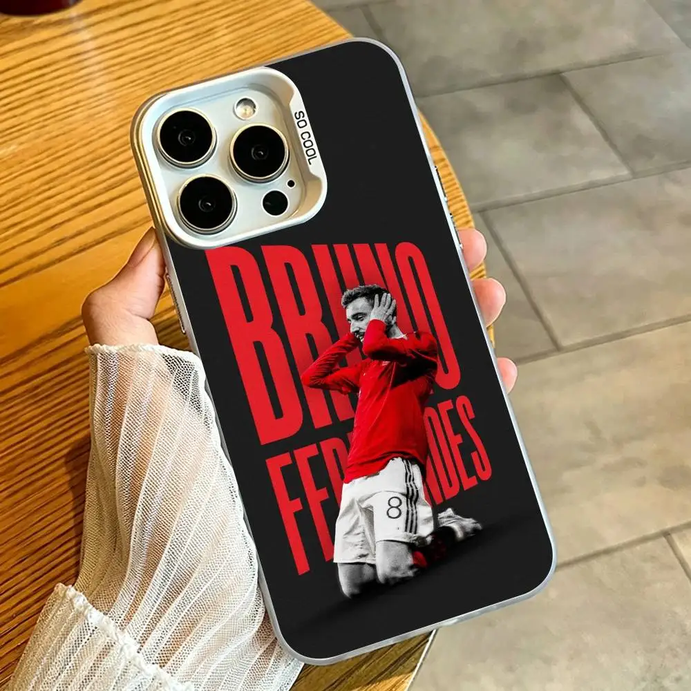 Чехол для телефона Football B-Bruno F-Fernandes №8 для iPhone 17, 16, 15, 14, 13, 12, 11, Mini, Pro, E, MAX, матовый, белый, цвета конфет. (art.: 3920dbdb53172) - 3920dbdb53172