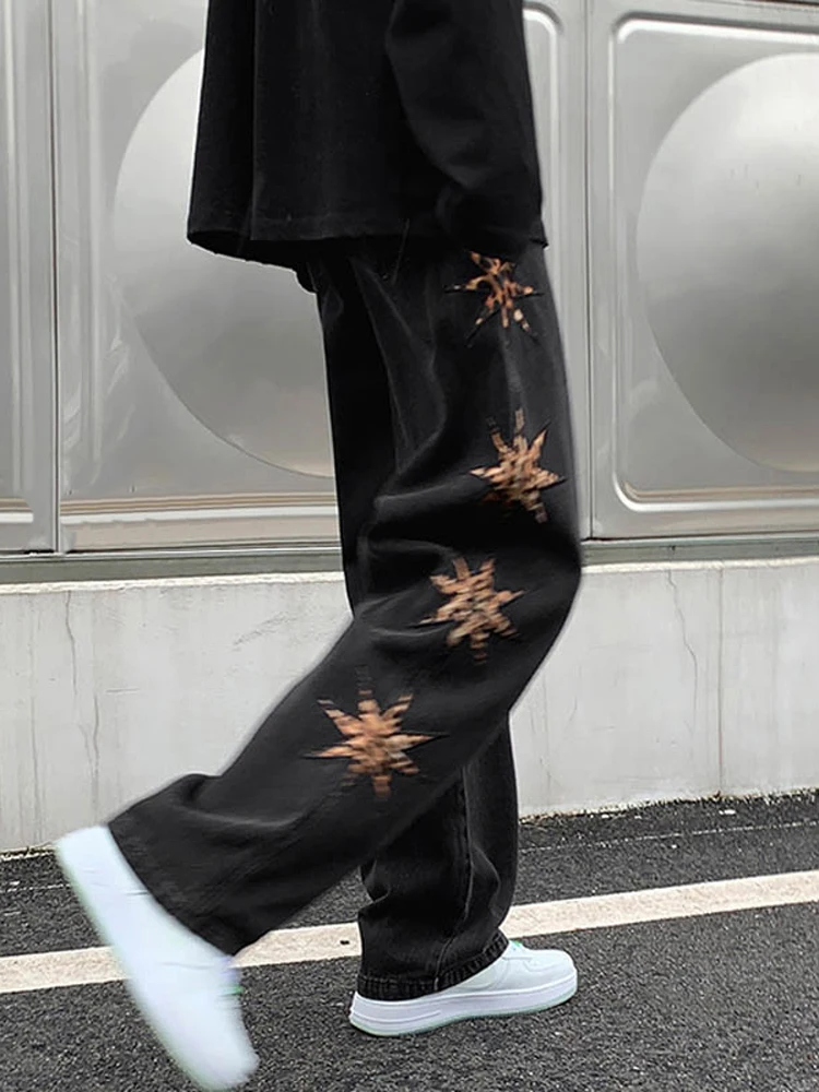 Loose Embroidery Wide -legged Denim Jeans Brand Clothing Y2K MEN JEANS Designer Clothing and Leisure Pants Men Clothing Softener