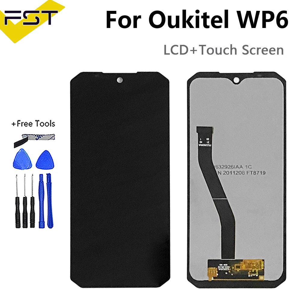 6,3 'FHD для оригинального OUKITEL WP6 ЖК-дисплей + кодирующий преобразователь сенсорного экрана в сборе Замена 1080*2340P MT6771 дисплей 6,3 'FHD для оригинального OUKITEL WP6 ЖК-дисплей + кодирующий преобразователь сенсорного экрана в сборе Замена 1080*2340P MT6771 дисплей