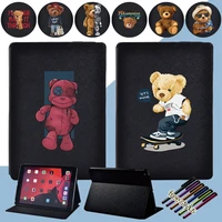 folio ipad 2021 9th cases tablet case for apple ipad 7th 8th gen 10 2 air 3 pro 10 5 inch funda cute bear series stand cover