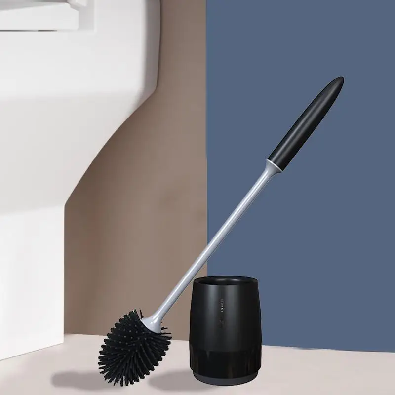 

TPR Silicone Head Toilet Brush Wall Mounted Cleaning Brush Long Handle Toilet Brush Bathroom Accessories Sets