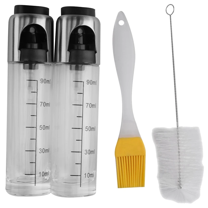 

Oil Sprayer,Wide Neck Oil Spray Bottle,Vinegar Splash Oil Dispenser,Oil Trigger Glass Bottle,For BBQ,Baking,Cooking,Etc