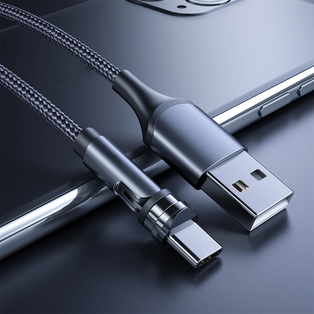 NNBILI 540 поворотный магнитный кабель 3A для быстрой зарядки Micro USB типа C iPhone Xiaomi