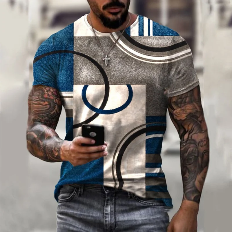 

Summer Hot Selling Men's Casual T-shirt Street Fashion Short-sleeved Shirt Harajuku 3D Printing All-match Round Neck New Top
