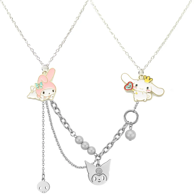

Sanrioed Anime My Melody Necklace Alloy Cute Cinnamorol Kuromi Accessories Pendant Jewelry Kawaii Toy Gril Gift