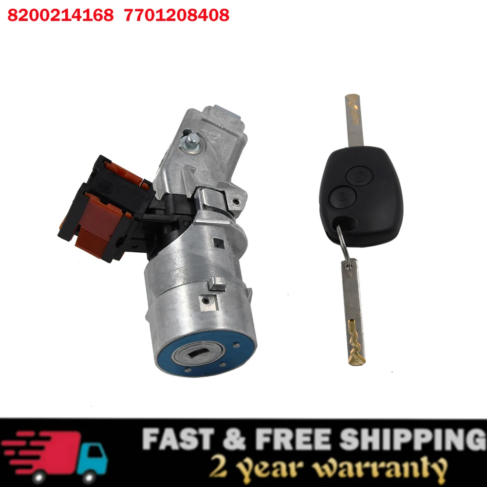

8200214168 7701208408 487004184R Автомобильный Замок зажигания ствол стартера Переключатель + ключ для Renault clio MK3 Modus Kangoo Twingo 2005-2012