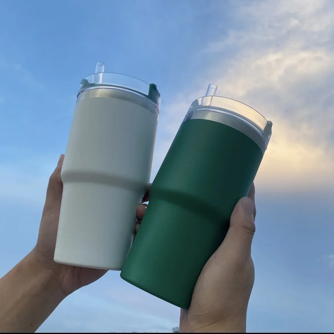 Вакуумный Стакан Из Нержавеющей Стали Емкостью 20 Унций С Крышкой И Соломинкой -