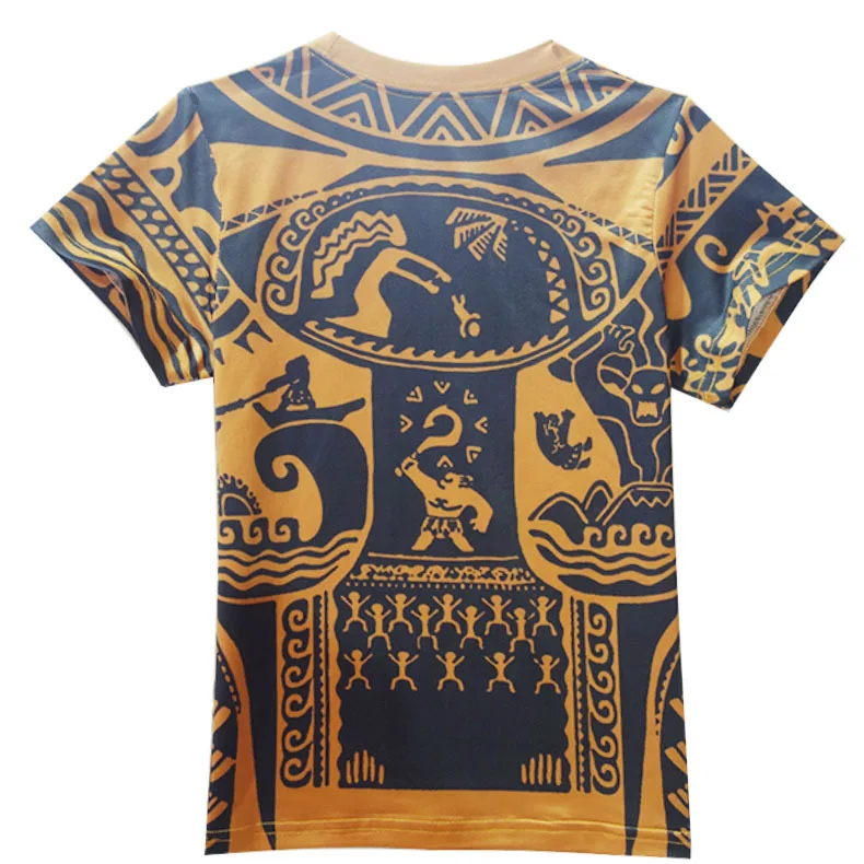 Детский купальник с коротким рукавом Моана косплей купальный костюм Maui шорты