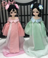 new 16 mini fashion bjd doll 21 movable joints 3d eyes princess clothes hanfu make up suit accessories baby toys for girls