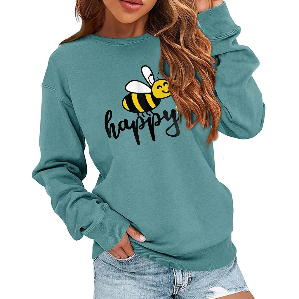 

[New In] Women Casual T Shirt 3D Print bee Pattern O-Neck Street Casual Oversized Tops Plus Size