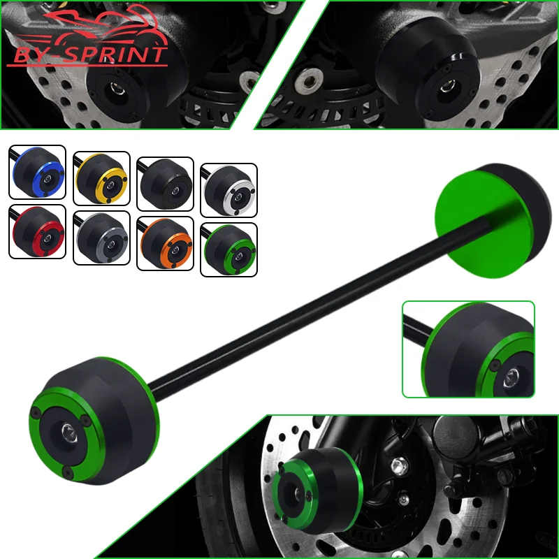 

CNC Aluminum Motorcycle Front & Rear Axle Fork Crash Sliders Wheel Protector For KAWASAKI ER-6N ER-6F ER-4N ER-4F ER 6N 6F 4N/4F