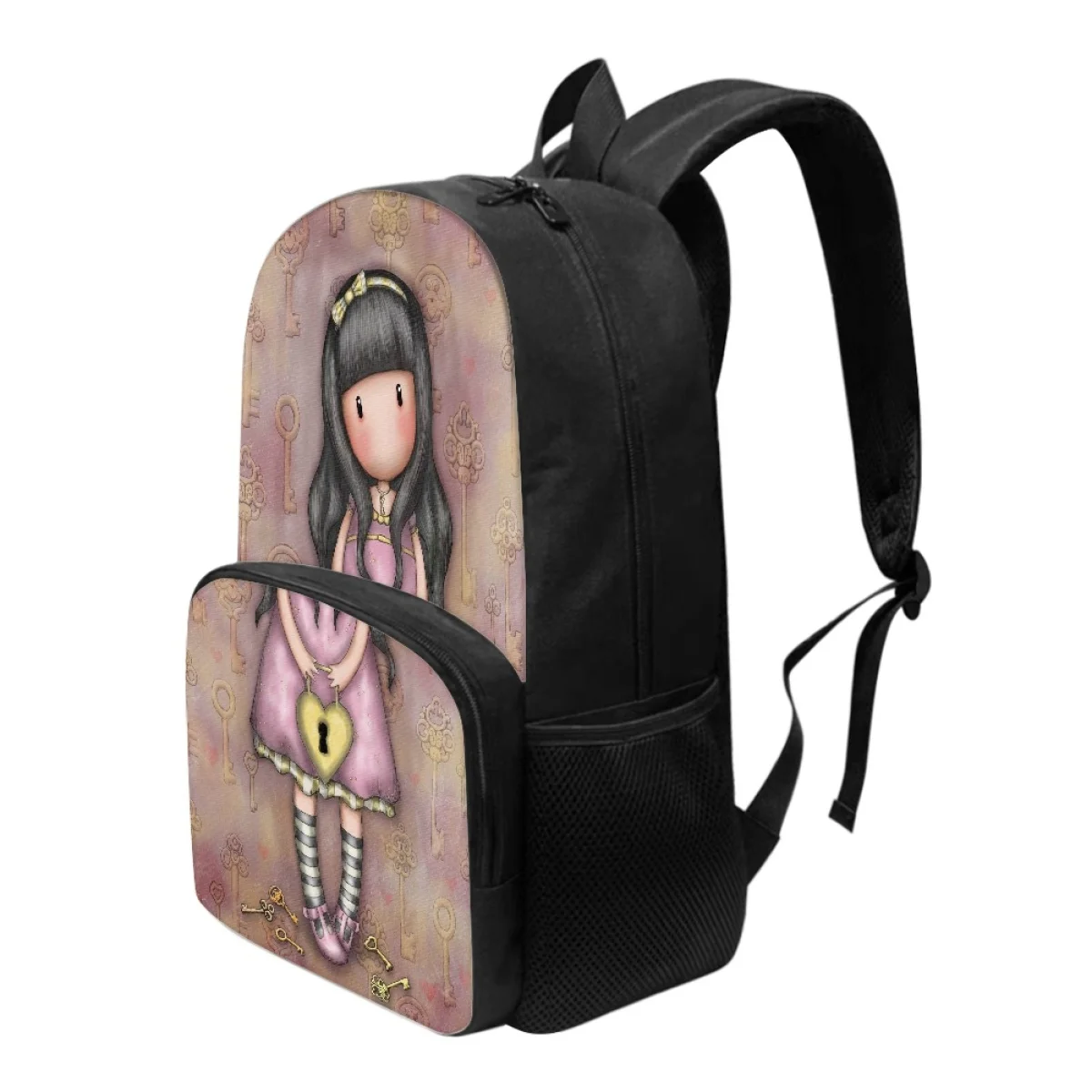 FORUDESIGNS Cartoon Girls Yikeluo Printing Backpack Elementary School Students Children High School Bags Schoolbag Kids Book Bag