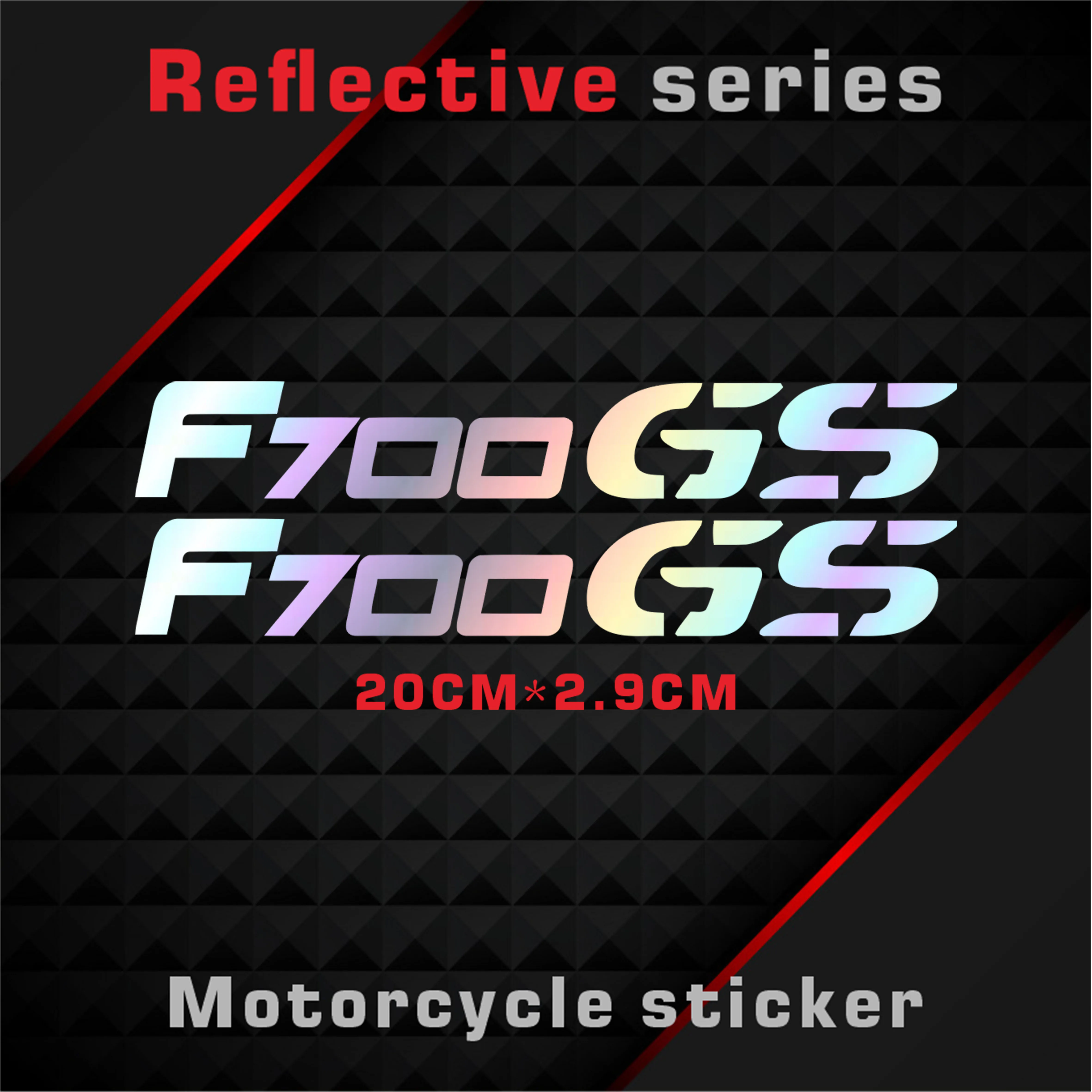 

New Motorcycle Stickers Body Reflective Waterproof Body fuel tank logo sticker Kit For BMW F700GS