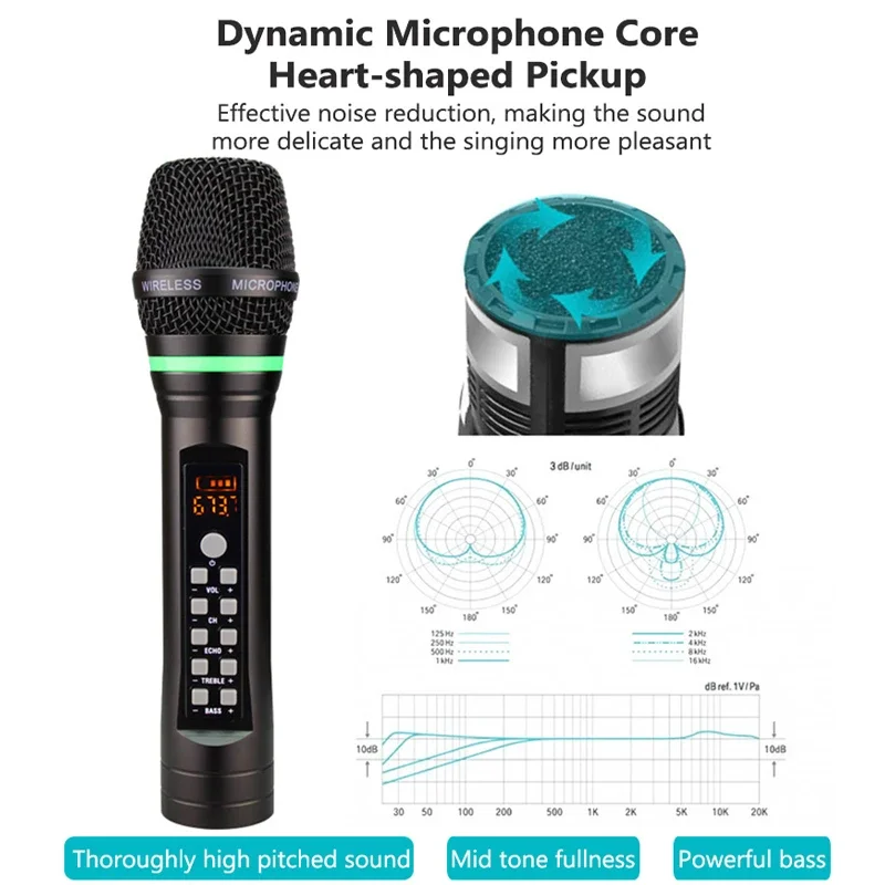 Беспроводной микрофон UHF для караоке