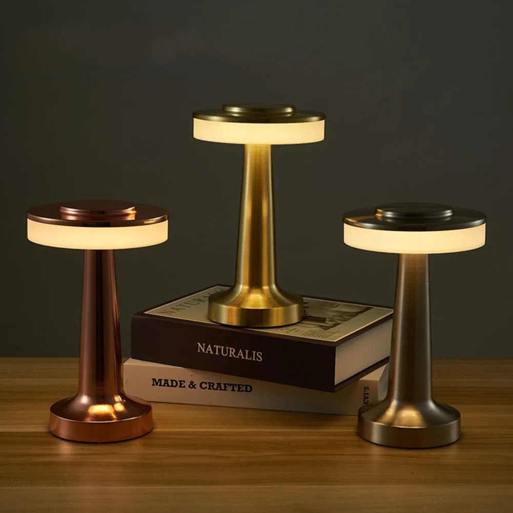 

Modern Creative Dumbbell LED Table Lamp Touch Dimmable Table Lights Eye-Protect Reading Desk Lamp Bedside Lamp Library Decor
