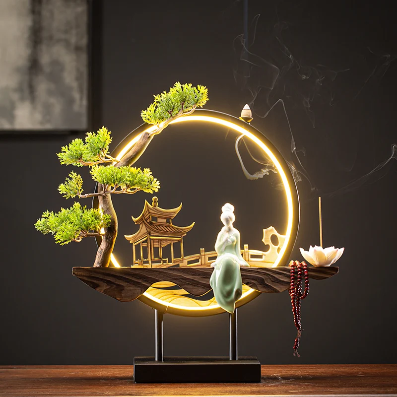 

Holder Usb Incense Burner Lotus Electric Smoke Waterfall Ceramic Aroma Burner Backflow Bougies Et Supports Decoration Home