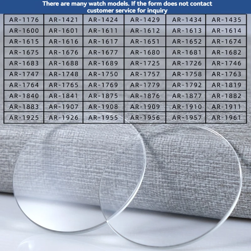 Фото Стекло для часов из минерального стекла для Armani AR5905 AR5890 AR5858 AR5860 AR5906 AR5919 AR5866, запасные части для переднего стекла часов №4