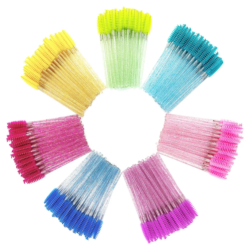 

GUGCGV 50pcs Disposable Eyelash Brush for Eyelash Extension Eye Lash Eyelash Makup Brush Mini Mascara Wands Brush Tool