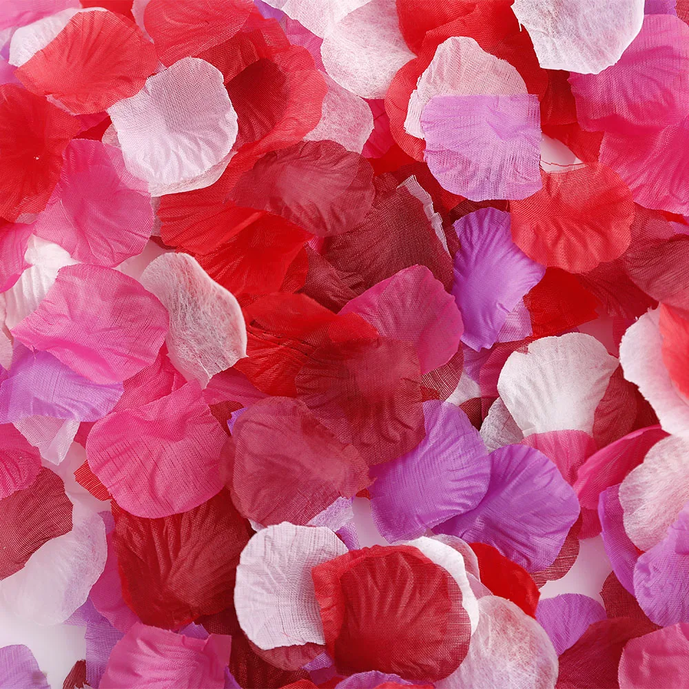 

500/1000pcs Artificial Rose Petals Wedding Valentine's Day Party Decoration Non-woven Simulation Petals Scene Arrangement Props