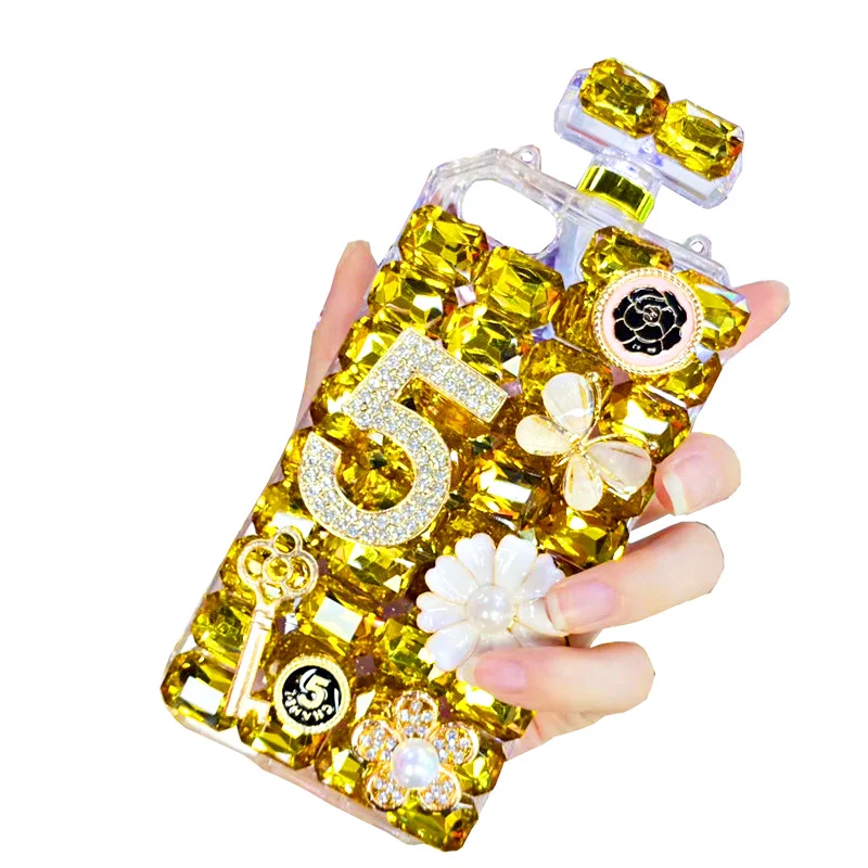 Роскошный Блестящий 3D чехол с флаконом духов для Samsung Galaxy Note 9 10 20 Ultra S9 S10 S20 S21 Plus