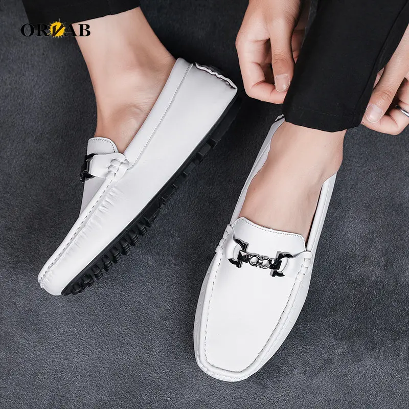 

Fashion Designer Shoes for Men Artificial Leather Soft Comfortable Loafers Men Mocasines Hombre Driving Shoes Zapatos Casuales