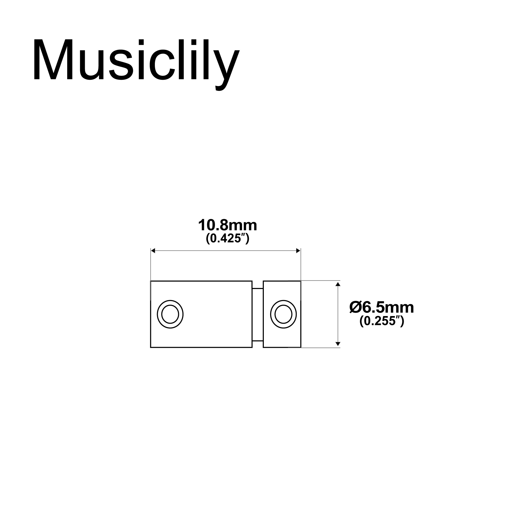 Фото Набор из 6 стальных/латунных струнных колец Musiclily Pro 10.8 мм для электрогитар Fender Squier Tele (малый диаметр) №2