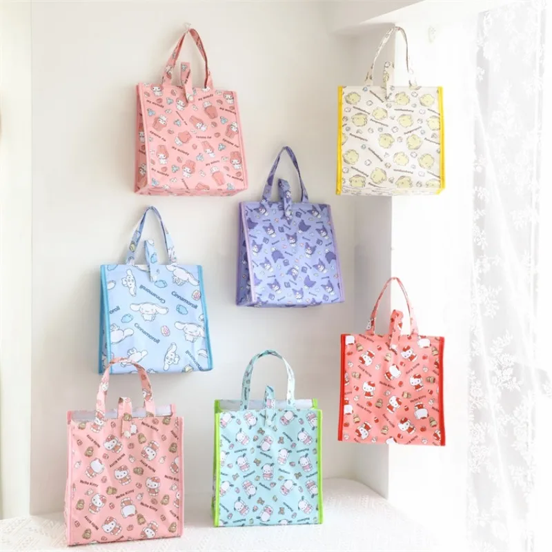 

Sanrio Hello Kitty MyMelody Kuromi Cinnamoroll Food Insulation Bag Large Capacity Portable Lunch Box Bag Camping Picnic Food Bag