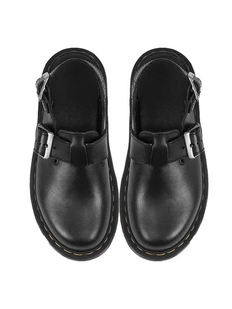 Новые летние мужские сандалии из натуральной кожи воловьей туфли на плоской