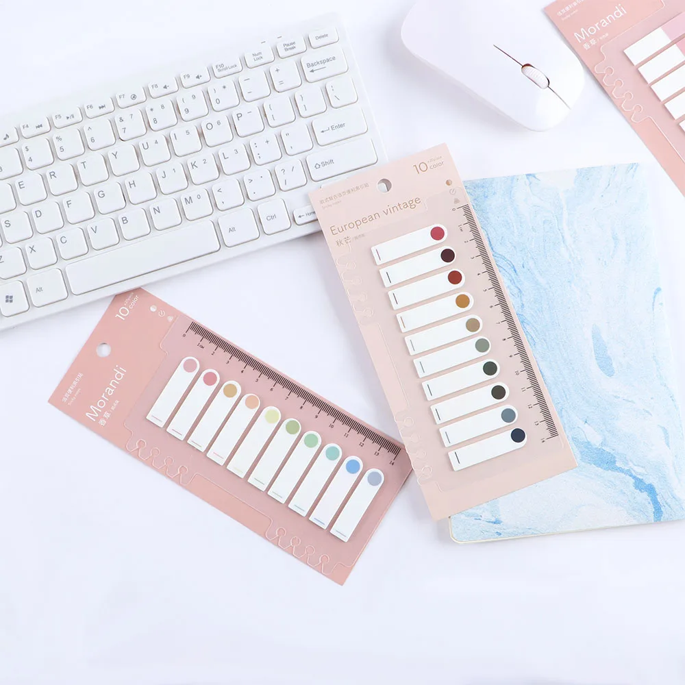 

А5, А6, B5, многоцветная наклейка для разделения листьев, закладки для страниц, бумажные канцелярские принадлежности, самоклеящиеся наклейки ...