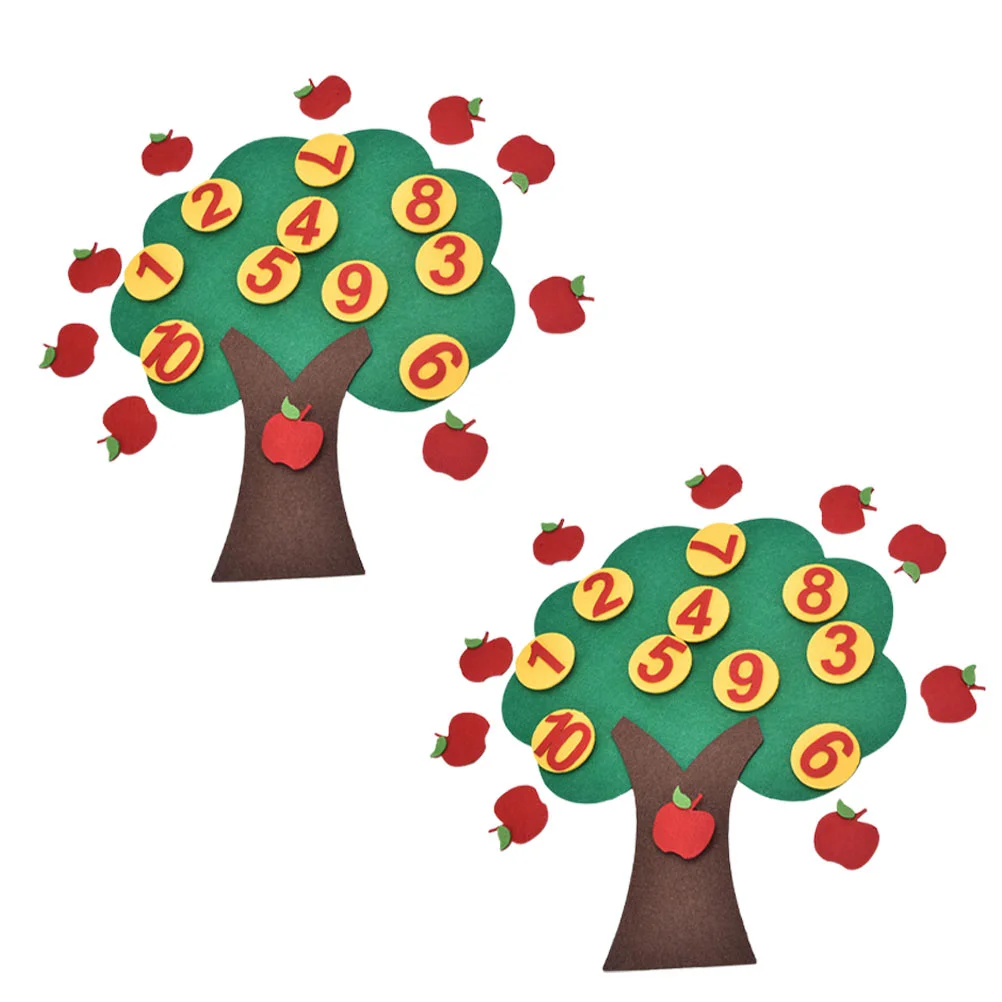 

Toy Matching Game Felt Puzzle Apple Number Toddler Digital Board Alphabets Counting Memory Math Tree Puzzles 1To10 Numbers