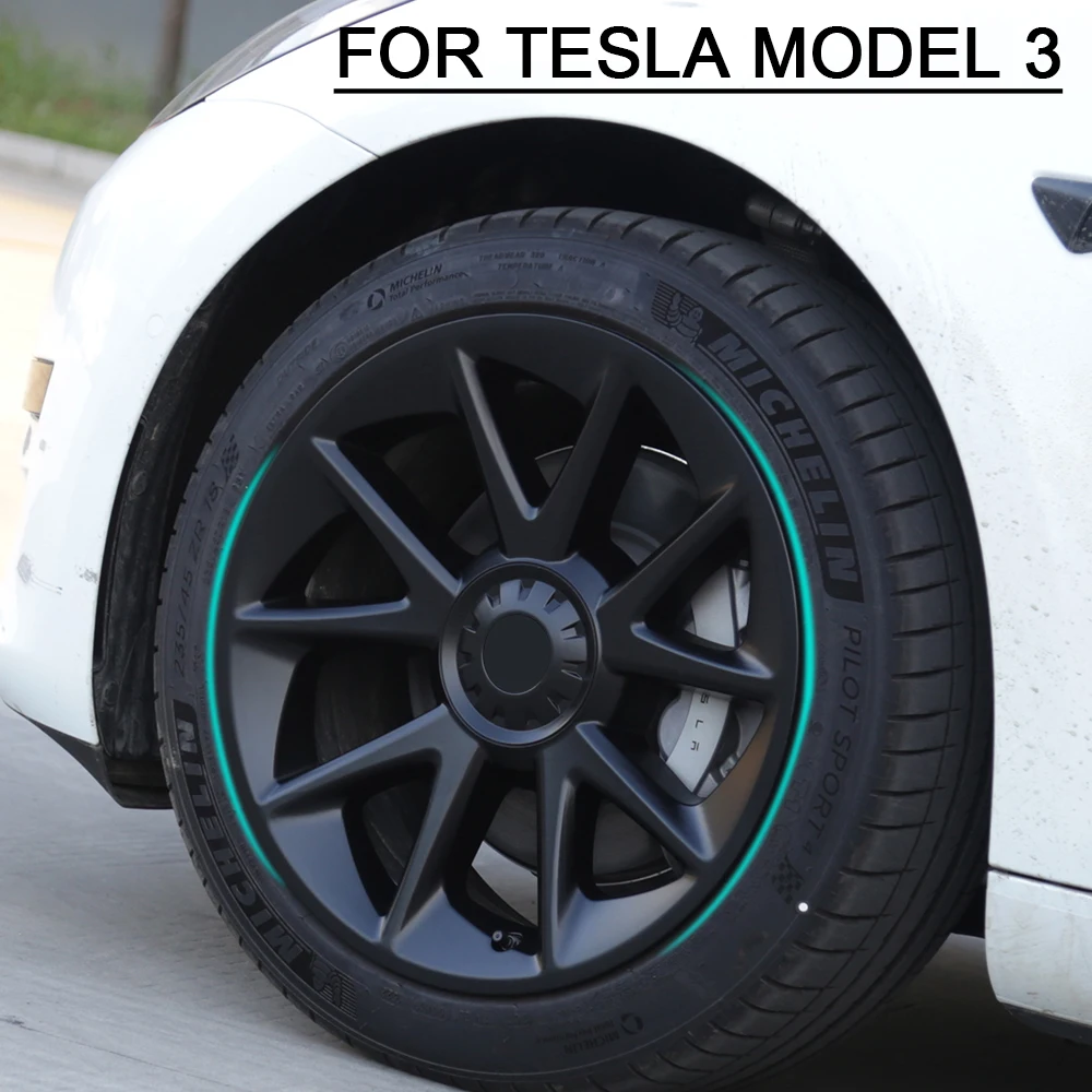 

4PCS 18-Inch Performance Hub cap Car Replacement Wheel Cap Performance Hubcap Automobile For Tesla Model 3 Hub Cap Accessories