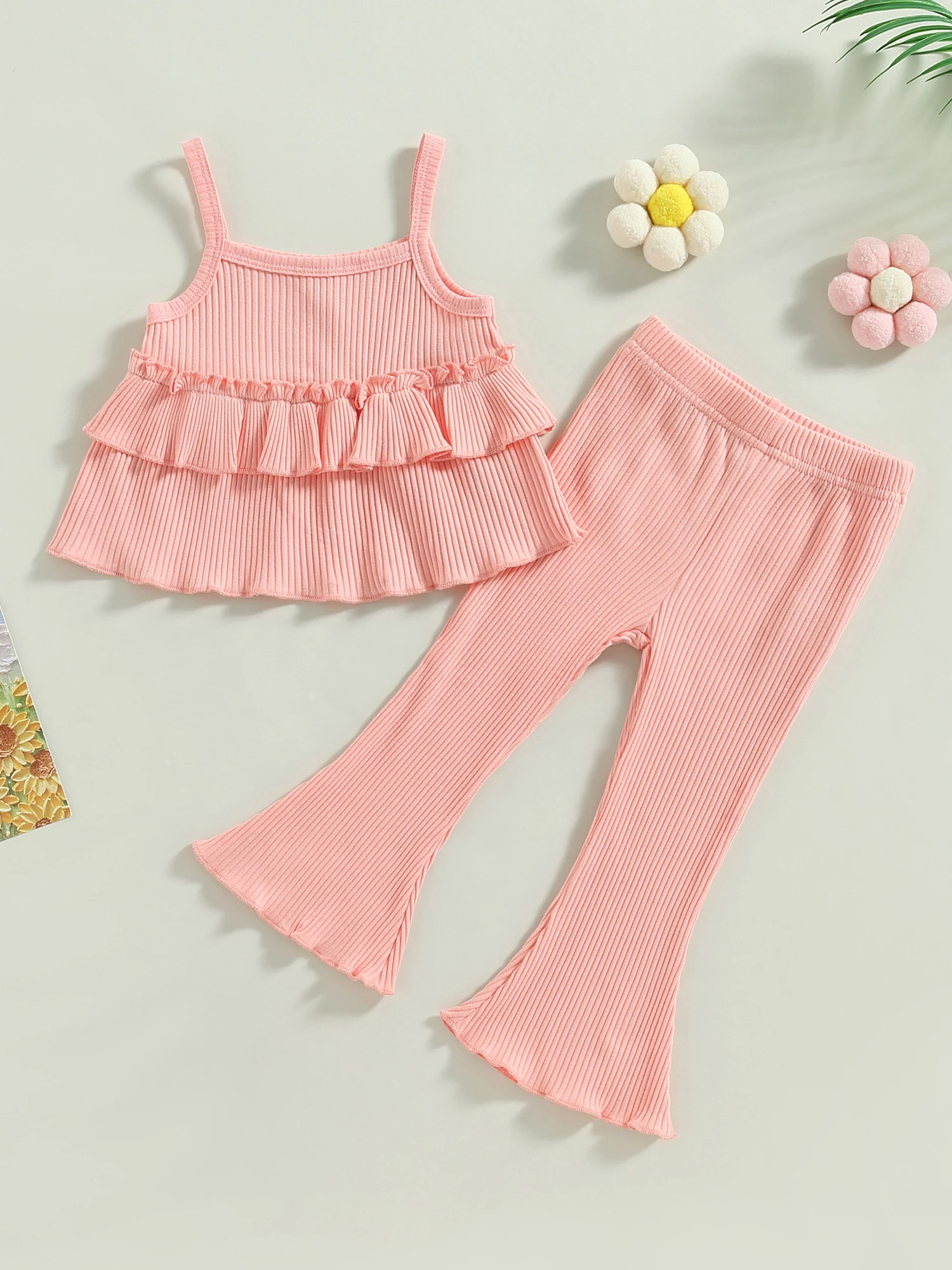 

Baby Girl Floral Print Romper with Ruffle Layered Sleeves and Matching Headband - Adorable Summer Outfit for Little Ones