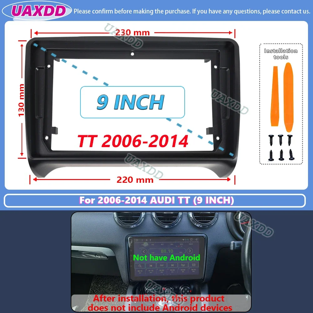 

Для 2002-2014 AUDI TT A3 A4 9 дюймов 2 Din Автомагнитола Android рамка панель лицевой кабель видео жгут адаптер декодер canbus