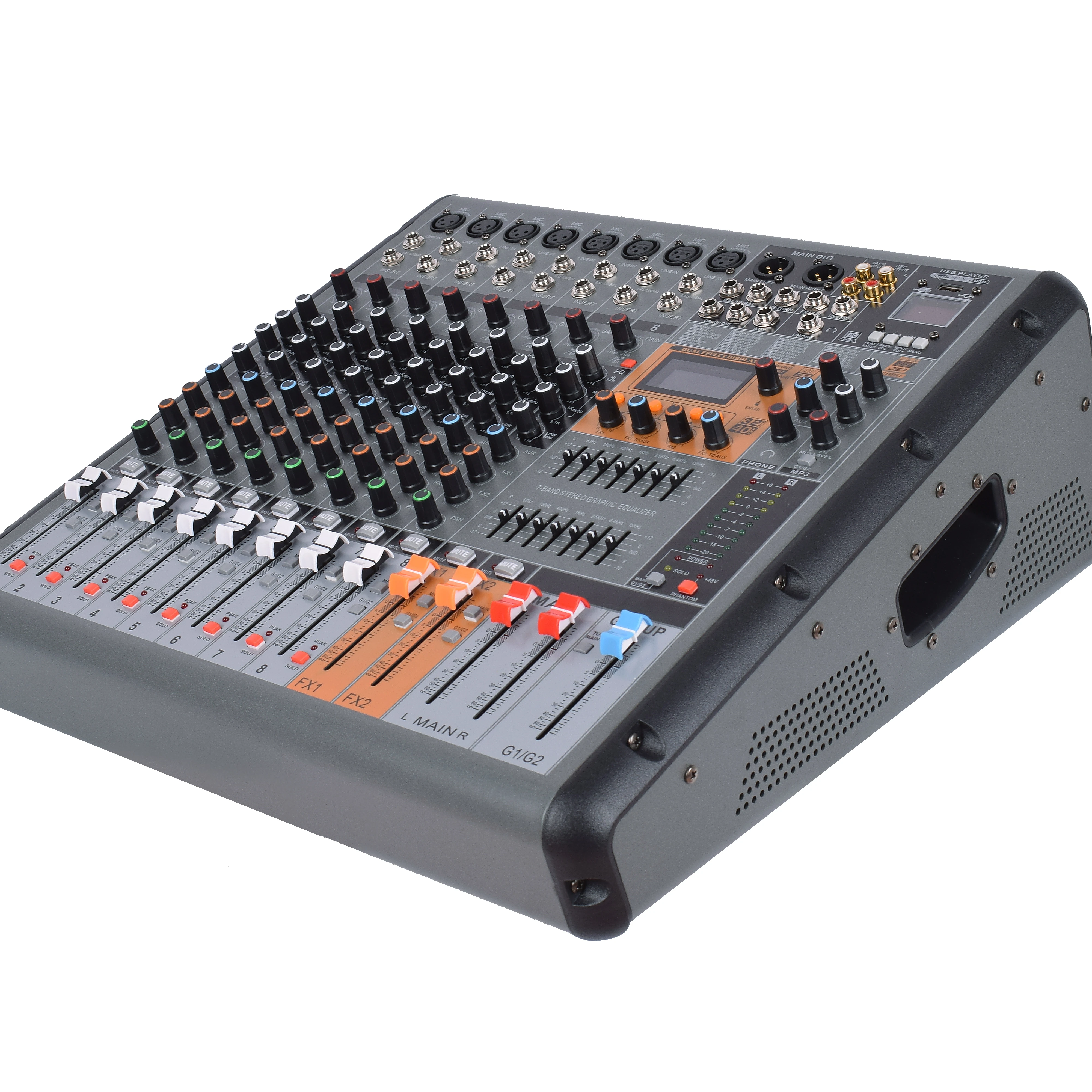 

PMMR806D Dual Effector 99DSP 650W 8 Channel Audio Table Mixer USB Power Mixer