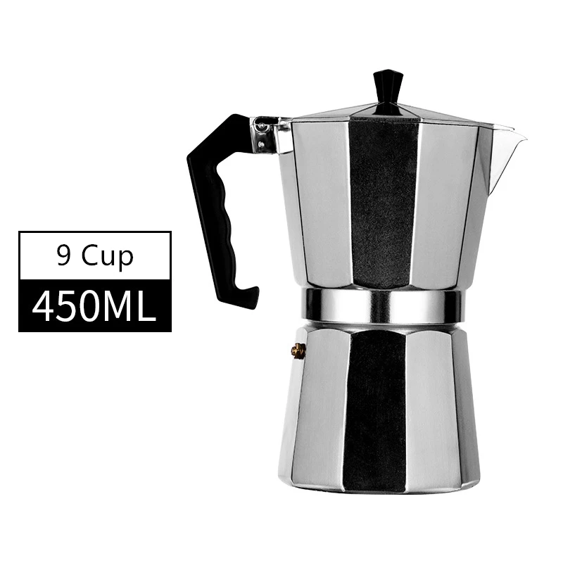 

Coffee Maker Aluminum Mocha Espresso Percolator Pot Coffee Maker Moka Pot 1cup/3cup/6cup/9cup/12cup Stovetop Coffee Maker
