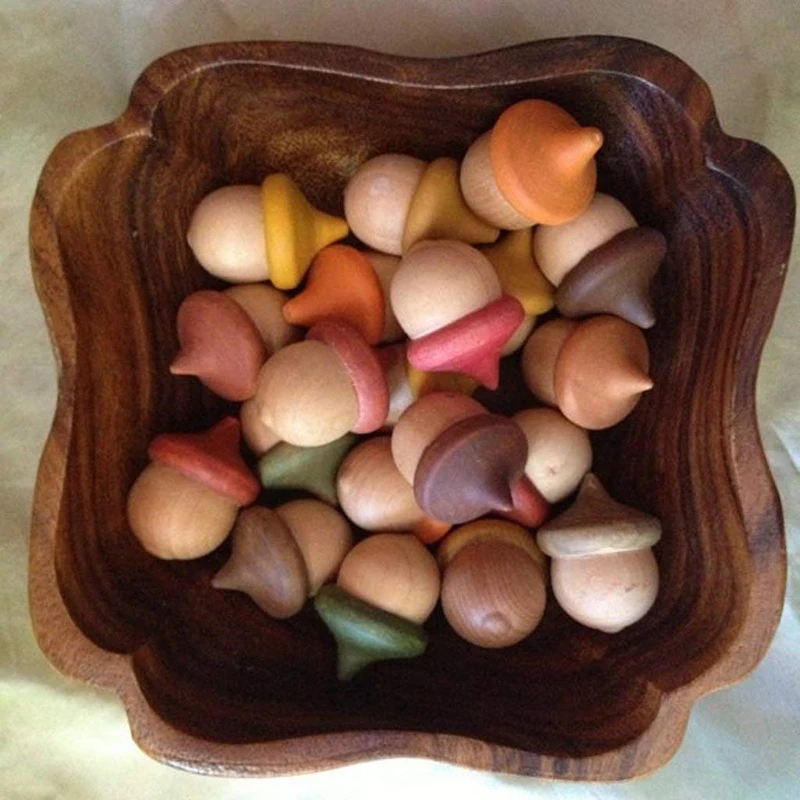 

10PCS DIY Painted Arts Crafts DIY Toys Craft Toys Toddler Coloring Toy Hot Sale High Quality Wooden Acorns