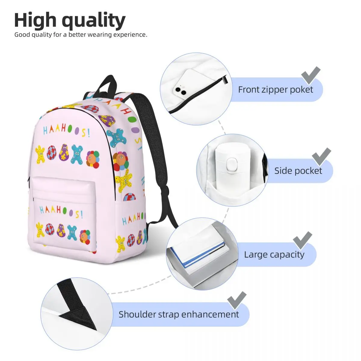 The Haahoos Daypack I-In Night Garden детские крутые подарки для старшей школы с несколькими